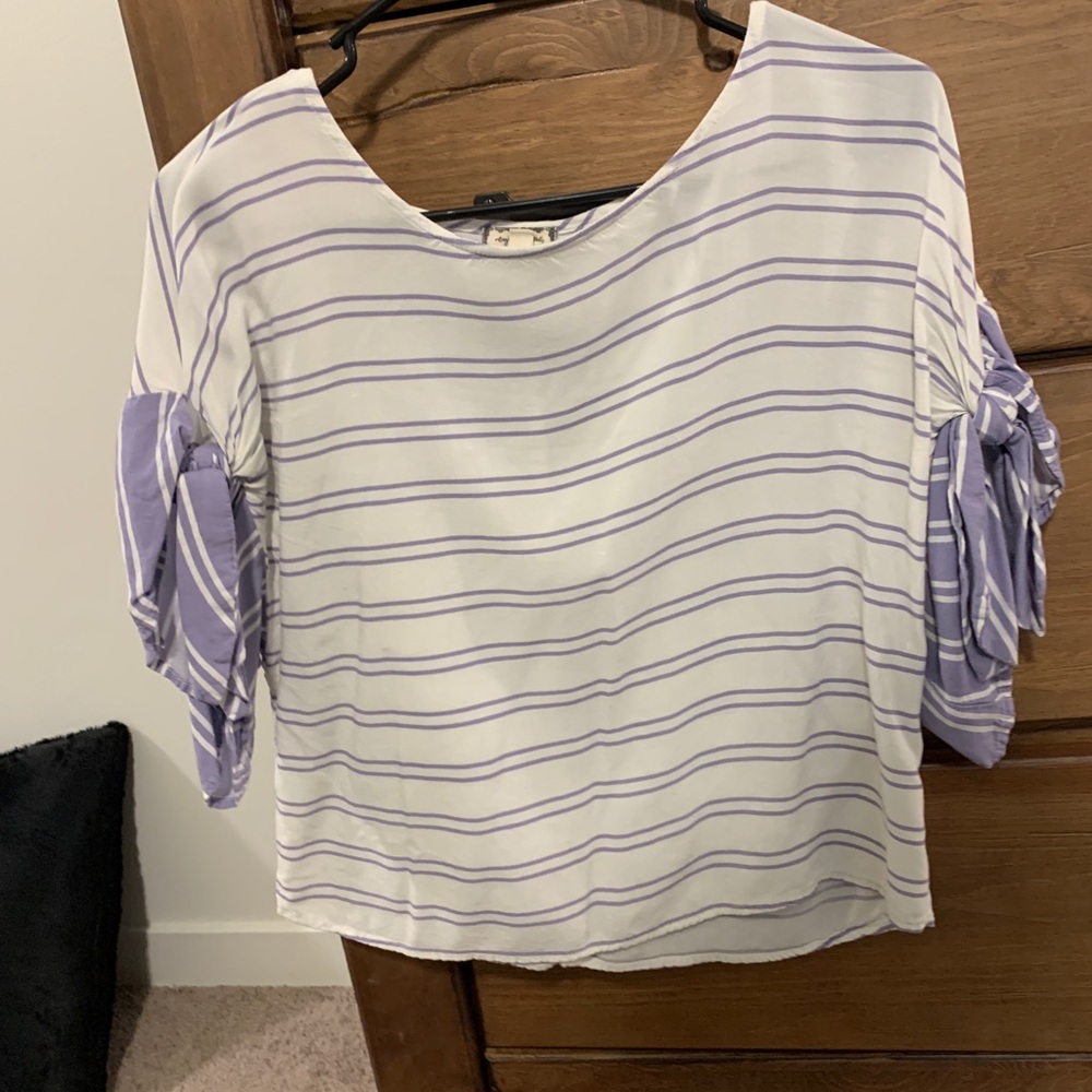 Blue striped Buckle shirt